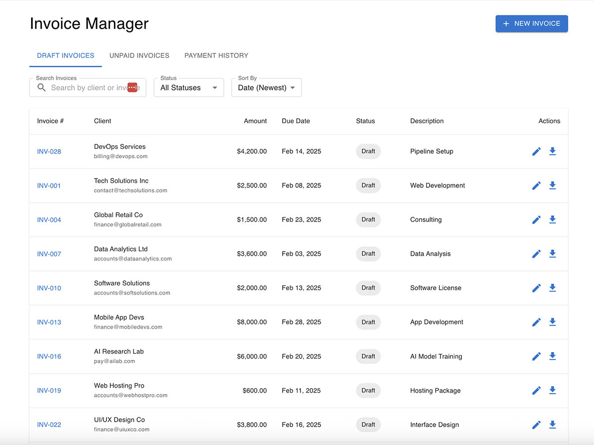 SEO-Optimized Web Application - Invoice Management System with UK SEO Services